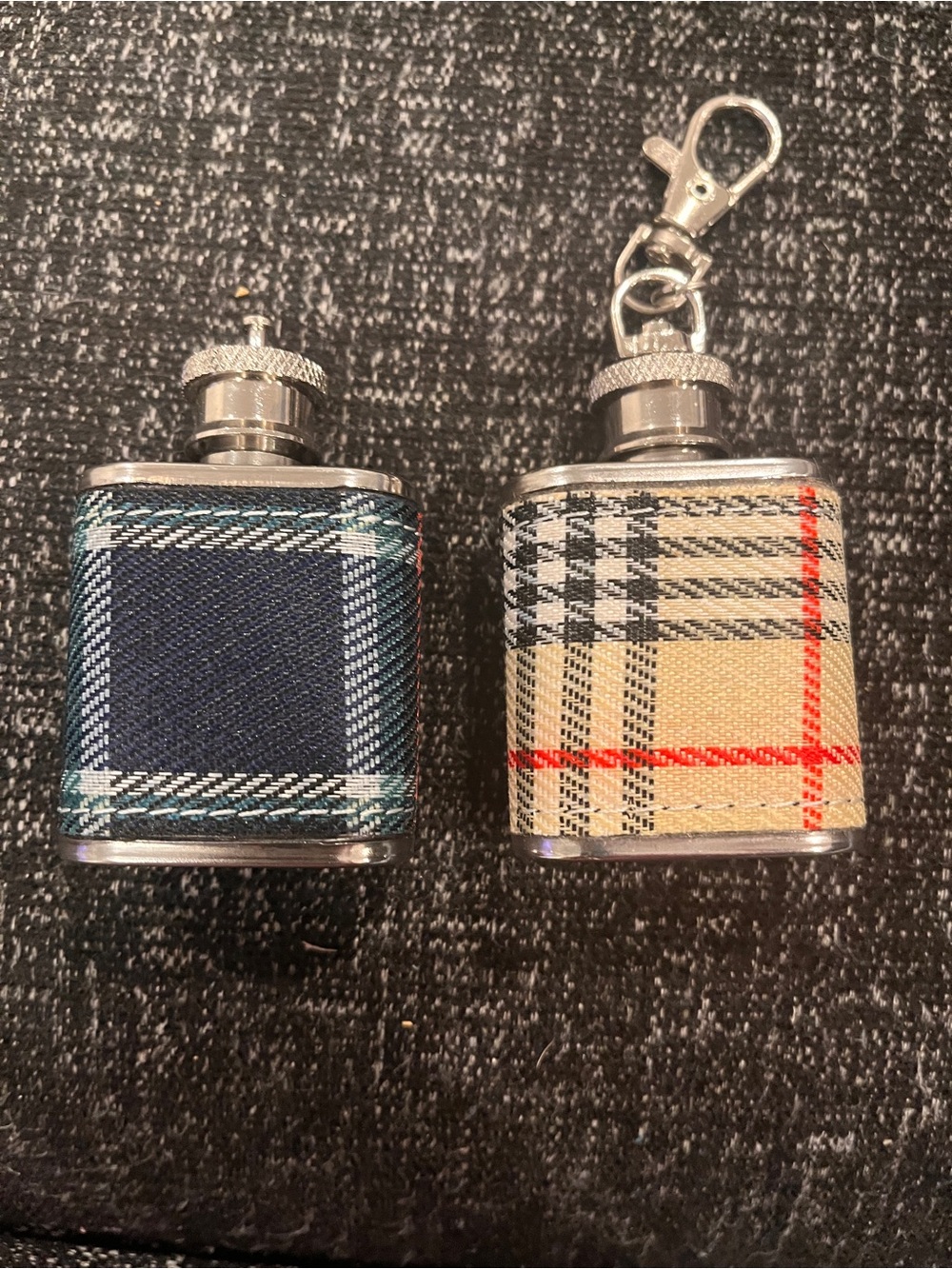 Plaid Stainless Steele 1 oz Mini Flask